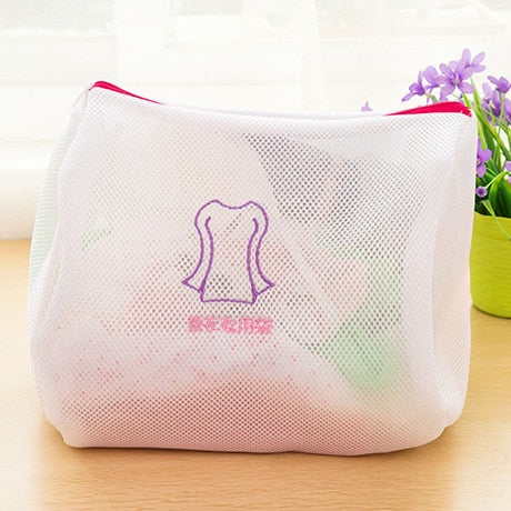 Zippered Mesh Laundry Wash Bags Foldable Delicates Lingerie Bra Socks Underwear Washing Machine Clothes Protection Net Basket - disneytoys