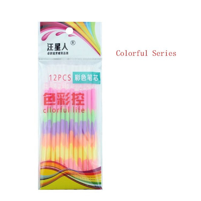 Lamtuea art water brush Gel Pens Gel Refills Rollerball Pastel Neon Glitter Pen Drawing Colors paint brush - disneytoys