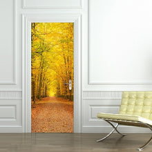 3D Beautiful Landscape Door Sticker For Living Room Bedroom DIY PVC Self Adhesive Wallpaper Waterproof Mural Decals deursticker - disneytoys
