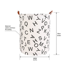 Foldable Laundry Basket Large Capacity Laundry Hamper Storage Bag Clothes Toy Picnic Printed Storage Organizer Bucket - disneytoys