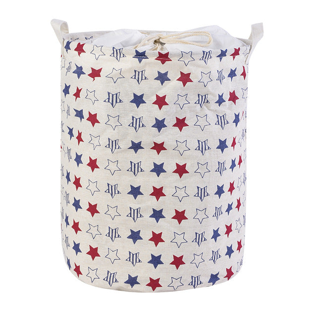 Foldable Laundry Basket Large Capacity Laundry Hamper Storage Bag Clothes Toy Picnic Printed Storage Organizer Bucket - disneytoys