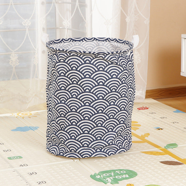 Foldable Laundry Basket Large Capacity Laundry Hamper Storage Bag Clothes Toy Picnic Printed Storage Organizer Bucket - disneytoys