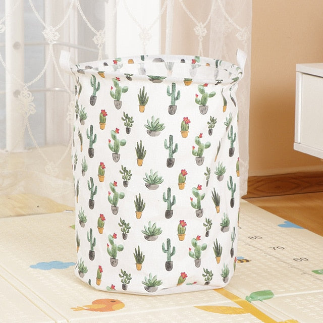 Foldable Laundry Basket Large Capacity Laundry Hamper Storage Bag Clothes Toy Picnic Printed Storage Organizer Bucket - disneytoys