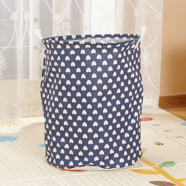 Foldable Laundry Basket Large Capacity Laundry Hamper Storage Bag Clothes Toy Picnic Printed Storage Organizer Bucket - disneytoys