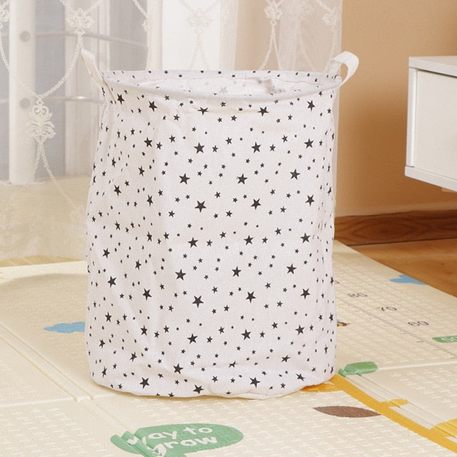 Foldable Laundry Basket Large Capacity Laundry Hamper Storage Bag Clothes Toy Picnic Printed Storage Organizer Bucket - disneytoys