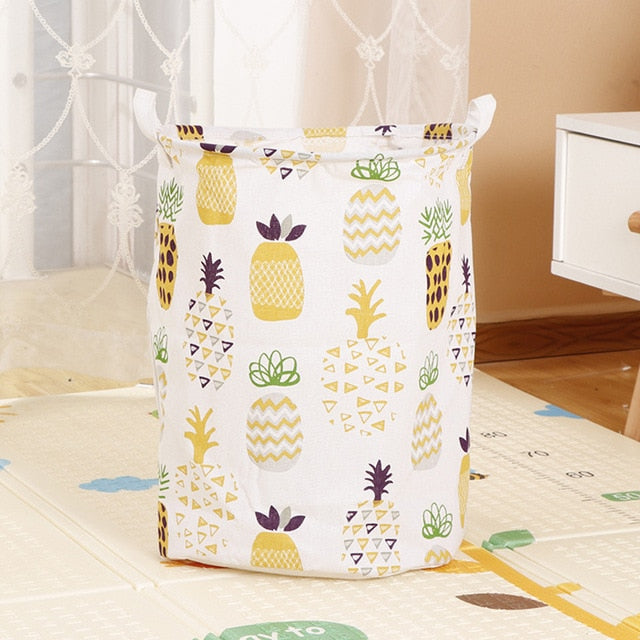 Foldable Laundry Basket Large Capacity Laundry Hamper Storage Bag Clothes Toy Picnic Printed Storage Organizer Bucket - disneytoys