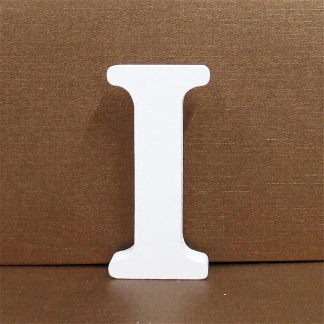 1pc 10CMX10CM White Wooden Letter English Alphabet DIY Personalised Name Design Art Craft Free Standing Heart Wedding Home Decor - disneytoys