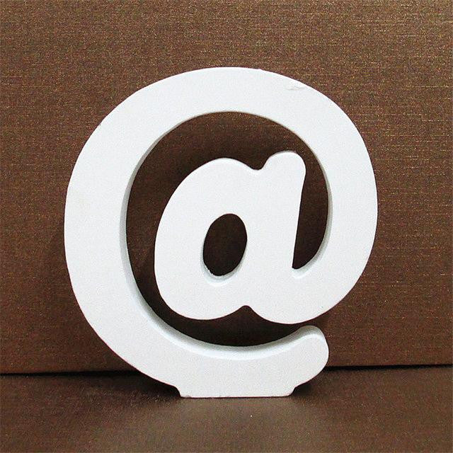 1pc 10CMX10CM White Wooden Letter English Alphabet DIY Personalised Name Design Art Craft Free Standing Heart Wedding Home Decor - disneytoys