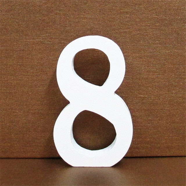 1pc 10CMX10CM White Wooden Letter English Alphabet DIY Personalised Name Design Art Craft Free Standing Heart Wedding Home Decor - disneytoys