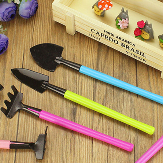 3PC Color Mini Gardening Tools Garden Accessories Tools For Home Gardening Meat Growing Tools Small Shovel Spade Tool Decor - disneytoys